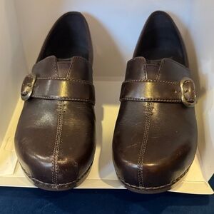 Dansko Tamara Dark Brown Leather Slip-Ons